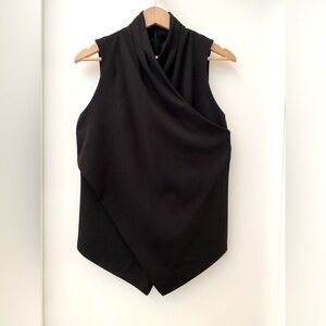 Ralph Lauren Black Wrap Top